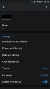 تنظیمات پروکسی تلگرام در آندروید